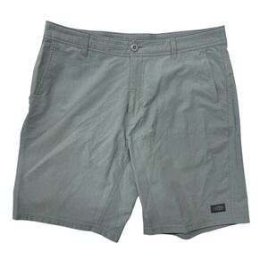 AFTCO Shorts Mens 34 Gray Performance Fishing Technical Utility Pockets